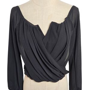 Windsor Black Criss Cross Crop Top